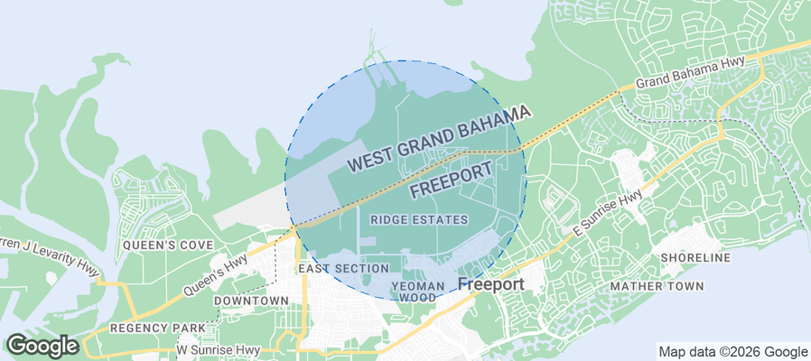Grand Bahama Airbnb map